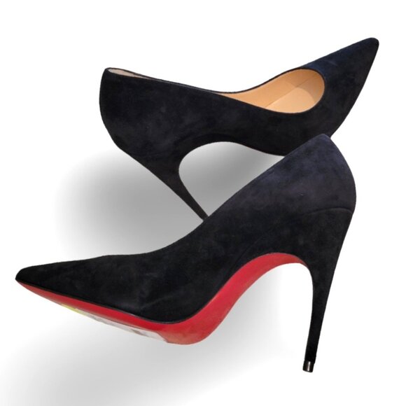 Christian Louboutin Black Suede Pumps - Picture 3 of 14